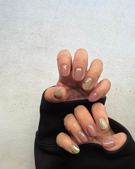 Mauve pink×Silver Earth×Wavy Greige